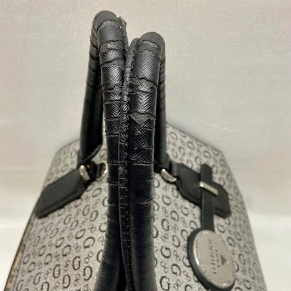 GUESS Slouchy Satchel Black Grey Signature Women's Oversized Shoulder Bag (Read) - Picture 4 of 15